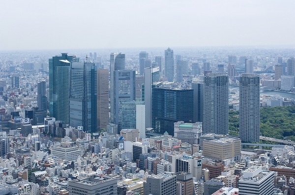 都心 東京 高層ビル群のフリー写真素材｜bil0043-003